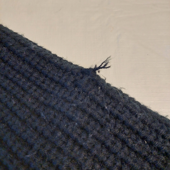 Nika Black Faux Fur Knit Puff Sleeves Bomber Jacket Y2K Baddie Moto Size L - Picture 10 of 14